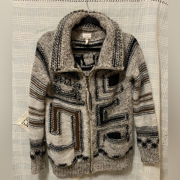 Wilfred Sweaters - Wilfred Free Wool Sweater Medium Southwestern Boho Bohemian Natural